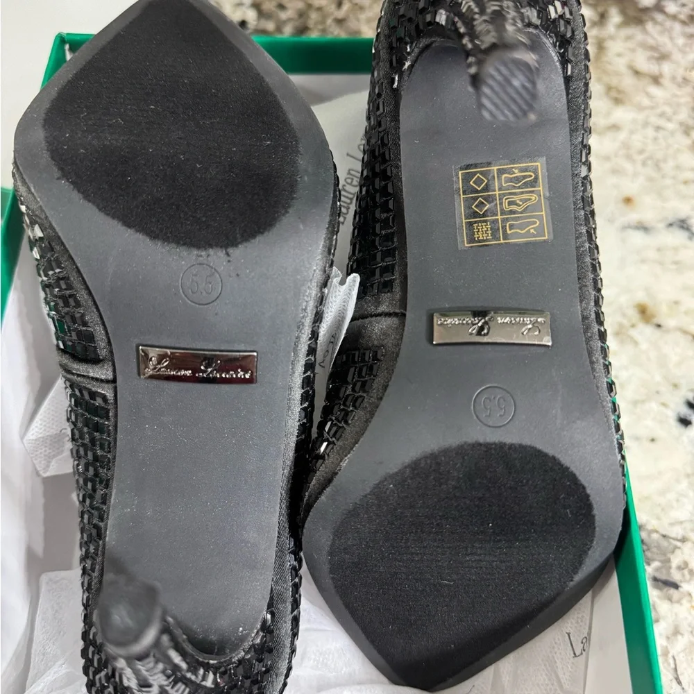Lauren Lorraine Black Sequin‎ Heels
